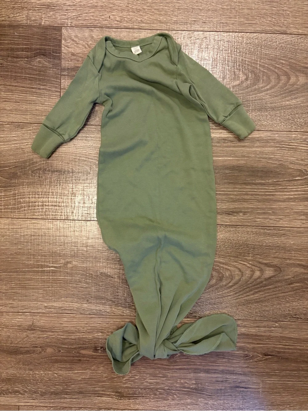 Colored Organics Knot Gown in Olive Green